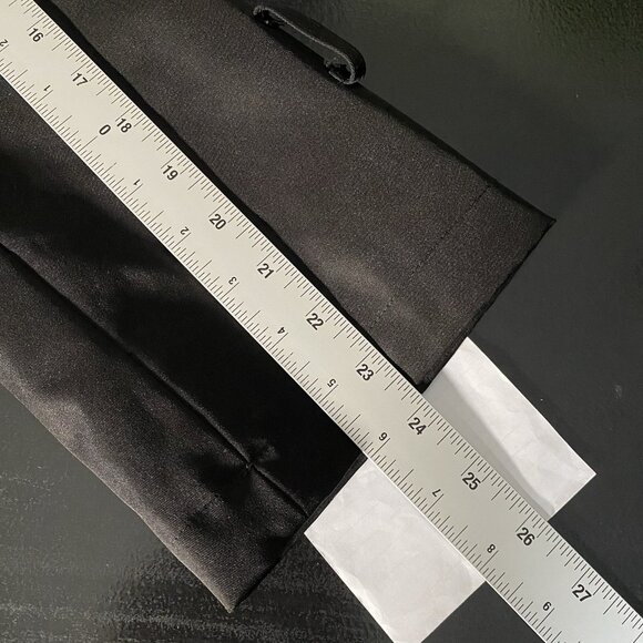 French Connection Hooded Tulip Hem Trench Coat Women’s S Black Satin Jacket - Picture 15 of 16